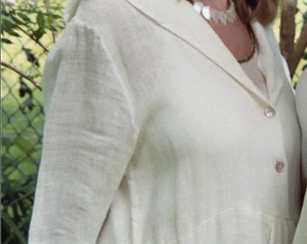 White Woven Silk Babydoll Dress: Sailor Collar, Mother of Pearl Buttons