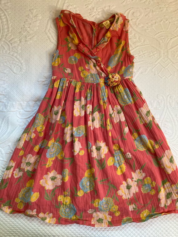 April Cornell Dress . Floral Girl Dress. Girl 5/6 | Etsy