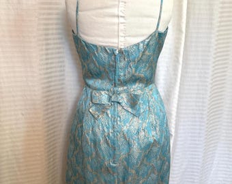 vintage brocade evening gown . MCM evening dress