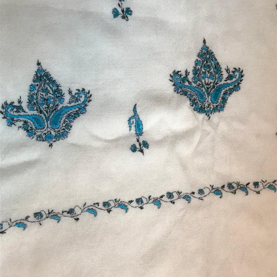 double sided scarf . double sided embroidered sca… - image 8