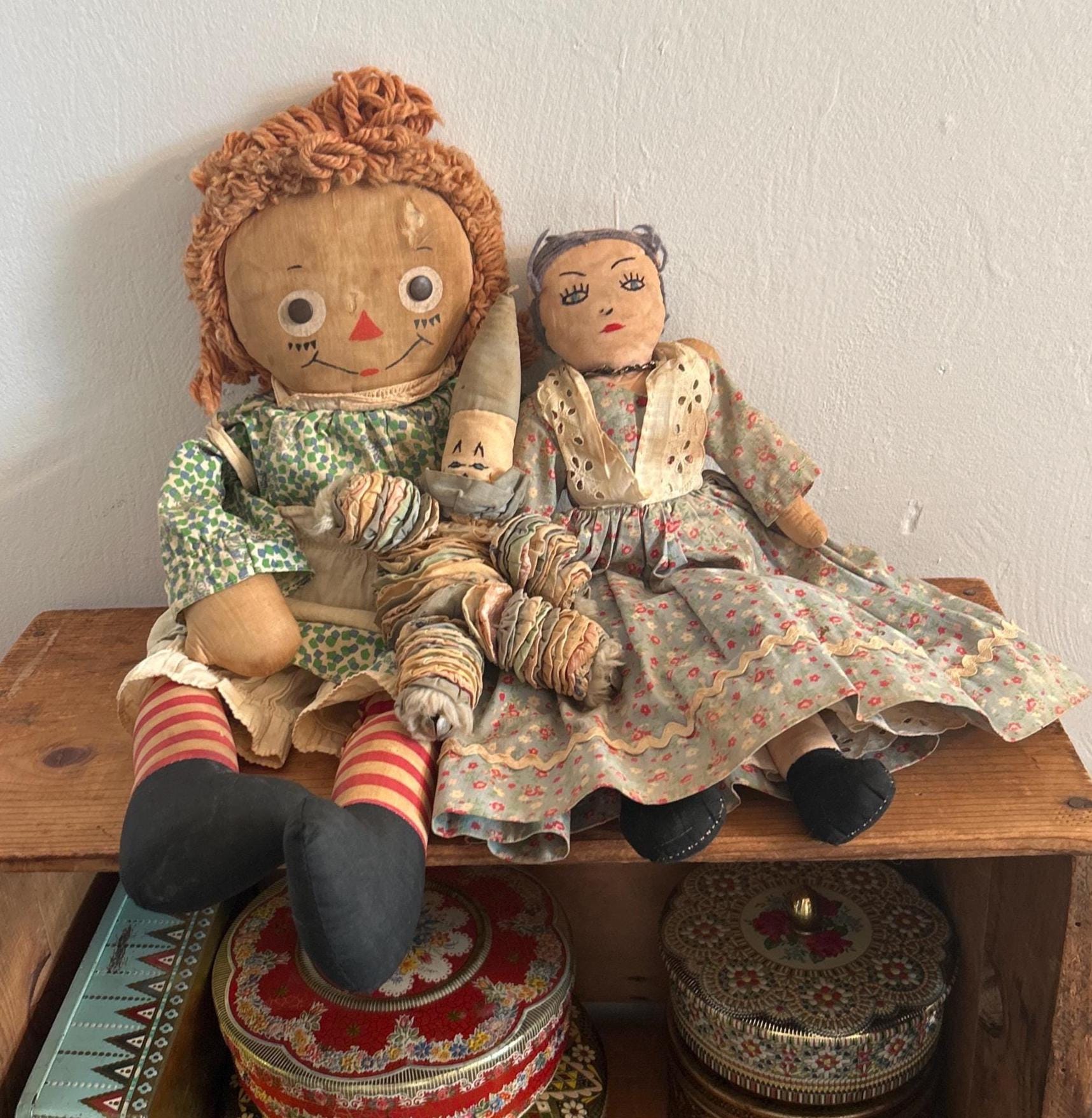 ヴィンテージ ラガディ・アン人形セット：1950年代の手作り装飾 - Etsy