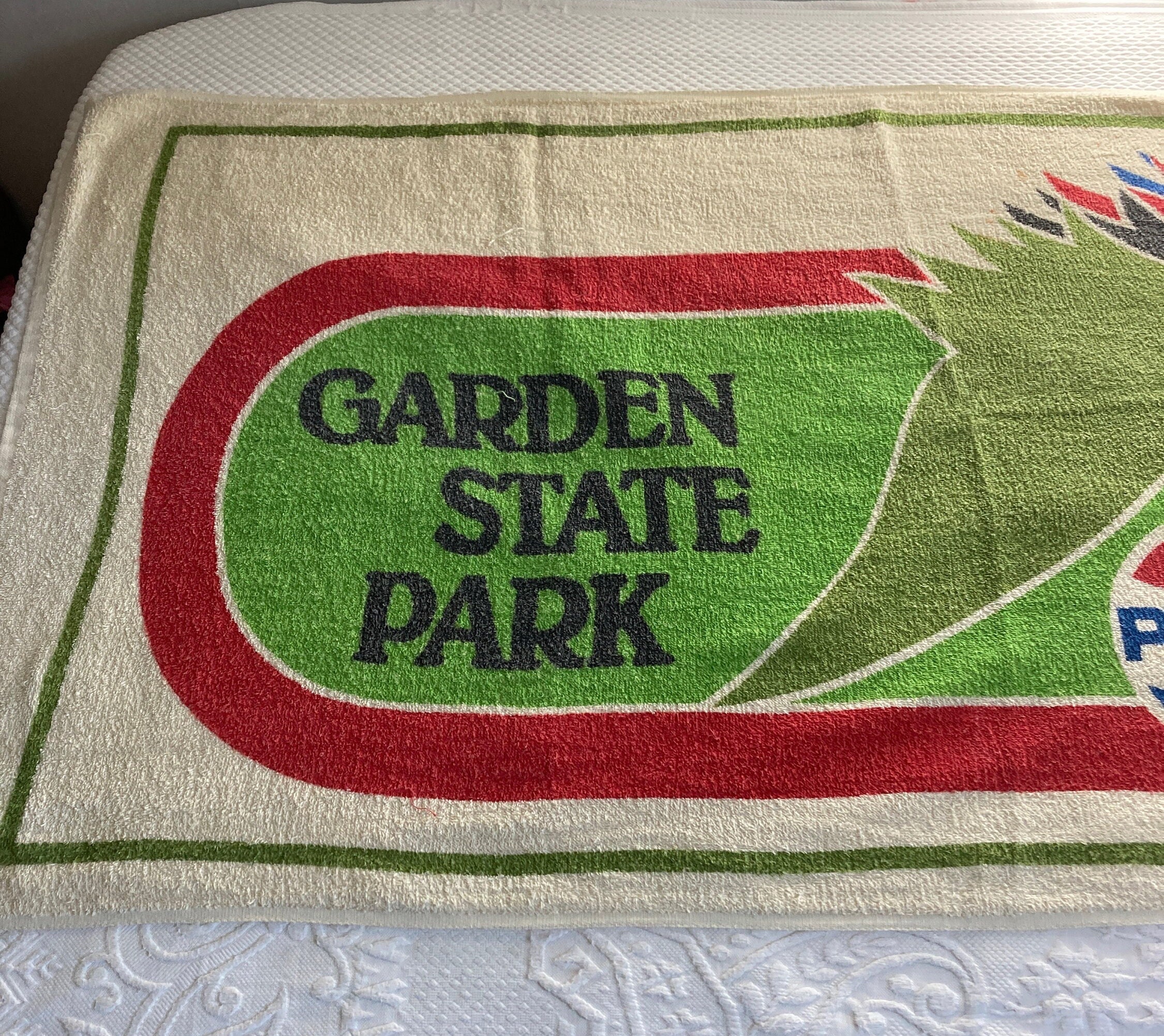 Vintage Garden State Park Pepsi Towel Advertisement Towel Pepsi Towl 60s Towel Vintage Beach Towel 60s Beach Towel Etsy Ireland
