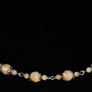 Hand Beaded Mother of Pearl Necklace
