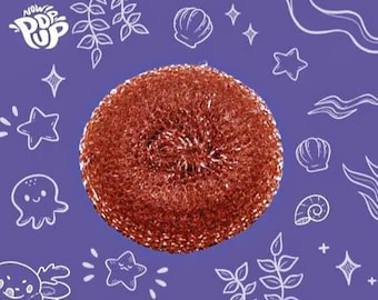 Copper Scrubby - Now Pop Up | Dish Scrubby | Pot Scrubber | Kitchen Sponge | Dishwashing Sponge | Kitchen Scrubber | Eco Friendly |