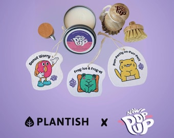 Zero Waste Cleaning Crew - Now Pop Up | Cleaning Set | Kitchen Sponge | Cellulose Sponge | Solid Dish Soap | Kitchen Scrubber | Eco Friendly