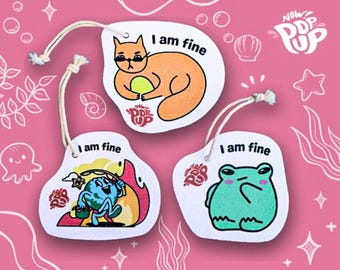 I'm Fine - Now Pop Up | Pop up Sponge | Kitchen Sponge | Cellulose Sponge | Dishwashing Sponge | Kitchen Scrubber | Eco Friendly |