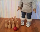 18 quot Doll Bowling Set - ball 10 pins. Mini toy set