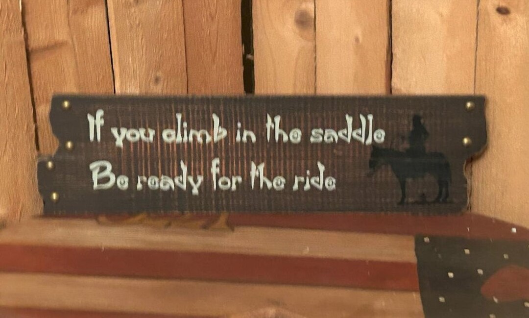 Cowboy / Western Wood Sign, Rustic Wall Hanging, Barn Wood Sign