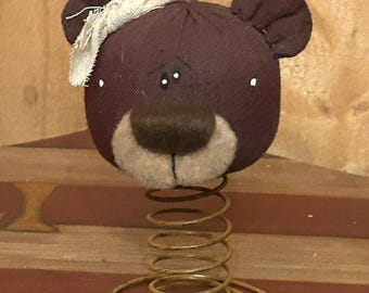 Bear on a spring - Teddy Bear decoration, Home decor Lodge