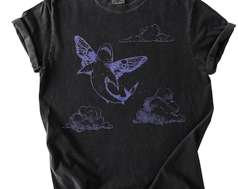 Comfort Colors® 90s Vintage Style Shark Tshirt, Y2k Ocean Shirt, Ocean Life Sweatshirt,  Save The Shark T shirt, Retro Ocean Shirt, Unisex