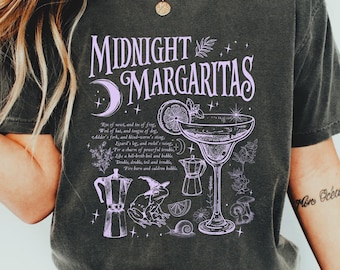 Midnight Margaritas Comfort Colors Shirt, Salt Rosemary Lavender Love Shirt, Witchy Tee, Margarita Halloween Shirt, Practical Magic Shirt