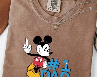 Comfort Colors® Disney Dad Shirt, Micky Maus Papa Shirt, Dada Tee, Papa Maus Shirt, Vatertagsgeschenk für Papa
