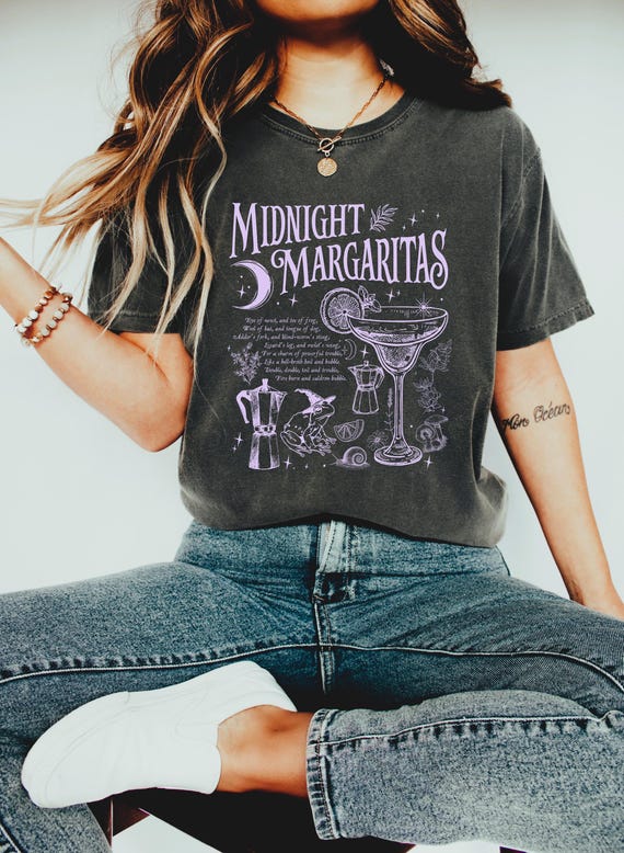 Midnight Margaritas Comfort Colors Shirt, Salt Rosemary Lavender Love Shirt, Witchy Tee, Margarita Halloween Shirt, Practical Magic Shirt