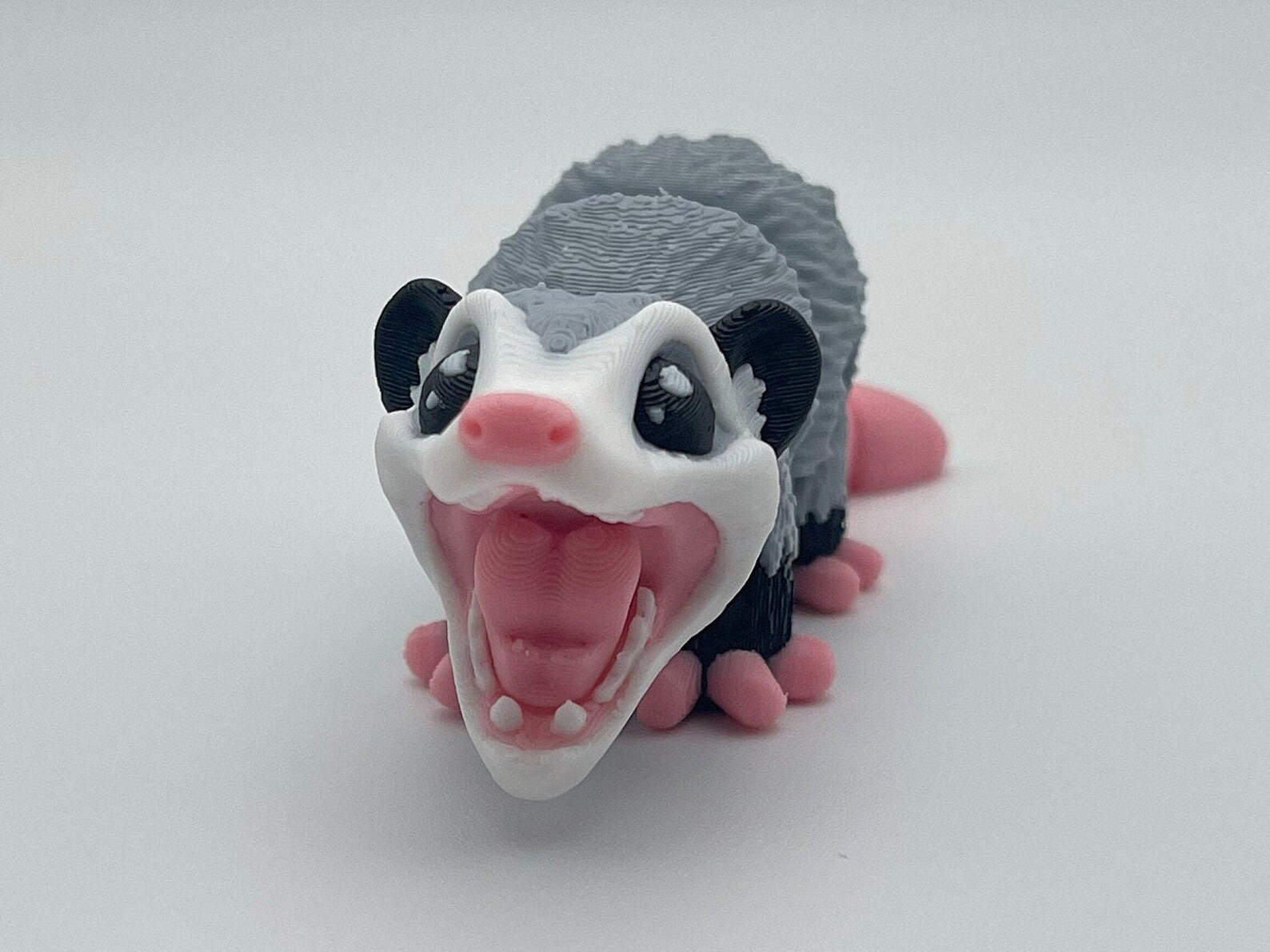 Opossum Articulated 3D Printed Fidget Figurine, Sensory Desk