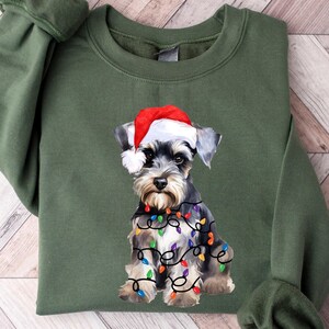 Christmas Schnauzer Sweatshirt Schnauzer Christmas Sweater Coffee Latte Dog Mom Shirt Christmas Dog Lover Gift Etsy