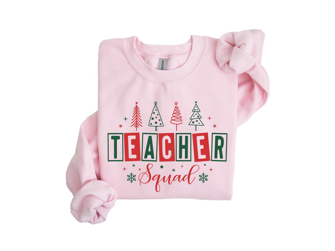 Teacher Squad Christmas Sweatshirt, Christmas Teacher Tshirt, Festive