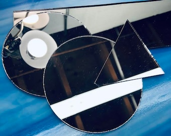 Round Mirror, 6" to 7", Custom Hand Cut, Replacement Mirror
