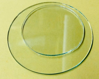 Custom Cut Round 3", 3.25", 4", 4.25", 4 7/8", 5", 5 1/4" Diameter Replacement Glass for Picture/Photo Frames
