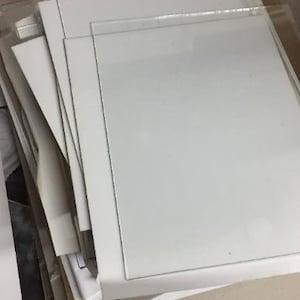 Sq/Rect Glass, 2 x 2", 3 x 3, 4 x 4", 5 x 5", 6 x 6" , Custom Cut Replacement Glass for Photo Frames