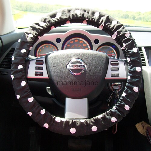 Black and White Polka Dots Steering Wheel Cover/ Gift for Girl | Etsy