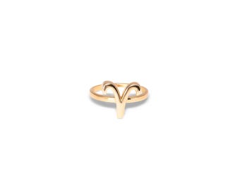 Anillo Aries de oro macizo de 14 k