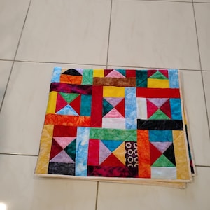 Handmade Batik Baby Quilt, quilts for sale, Scrap quilt, Lap quilt, Baby Boy or girl bedding,bright colors quilt, crib toddler,All Shook up2 image 8