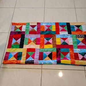 Handmade Batik Baby Quilt, quilts for sale, Scrap quilt, Lap quilt, Baby Boy or girl bedding,bright colors quilt, crib toddler,All Shook up2 image 5