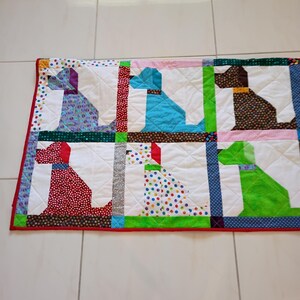 Dog Baby Quilt, Handmade Baby quilt, quilts for sale, crib quilt, Baby Boy bedding, Baby girl quilt, scraps, toddler, lap Puppy Love2 image 7