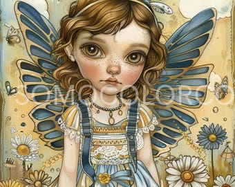 Sommer Feen Dame 8 PNG | Fantasy Fee Clipart | Mystische weibliche Feen-Kunst | Wunderlich Fee Digital Download | Zauberhafte Fee Illustration