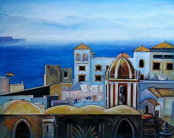 Wall Art - Art Print - Spain Art - On the Horizon - Tarifa, Spain - Leah reynolds