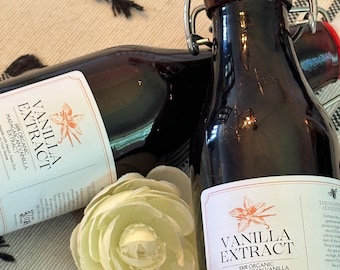 Ekstrakt z dojrzałej wanilii | Madagaskar 100% klasy A, organiczny, bezglutenowy, ręcznie robiony, czysty