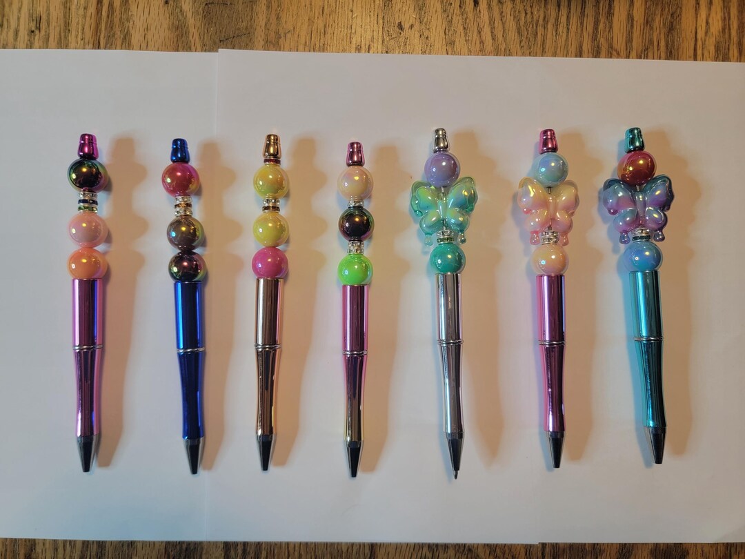 Shimmery Beaded Pen Made by a Special Needs Teen - Pens - Beads ...