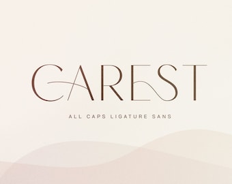 Carest Ligature Sansフォント：モダンでエレガントなオールキャップ