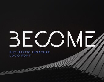 Become: 未来的な合字ロゴフォント