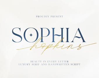 美しいフォントデュオ：スタイリッシュなセリフ体と手書き風のスクリプト