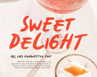 Sweet Delight手書きフォント：太字表示、シグネチャースタイル