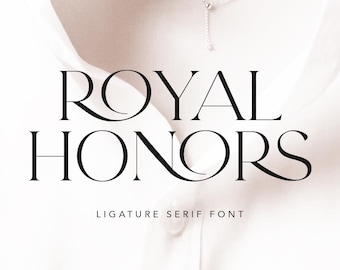 Royal Honors: Canva向けのエレガントなリガチャーセリフフォント