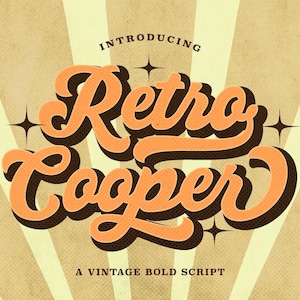 Retro Cooper Font: Vintage Bold Script