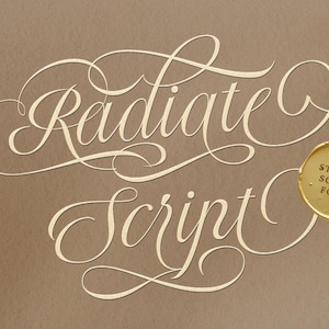 Radiate Script Font: Stylish Copperplate Swash Fonts