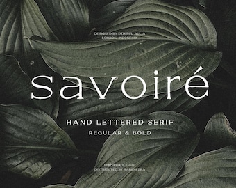 Savoire - 手書き風セリフ体、ブランディングに最適なオーガニックフォント
