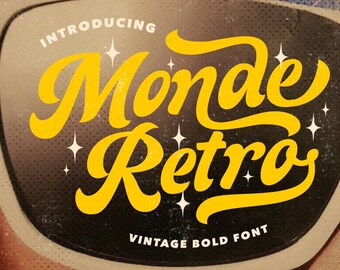 Monde Retro Font: ポスター用のヴィンテージな太字ディスプレイフォント