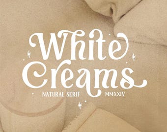 White Creams Serifフォント：ナチュラル、フェミニン、ウェディング＆ディスプレイ