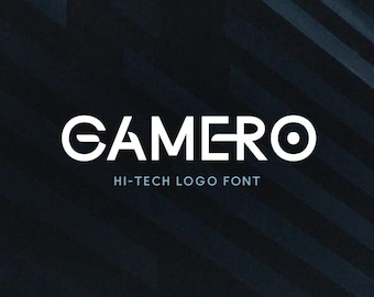 Gamero Hi-Techロゴフォント：未来的な合字フォント