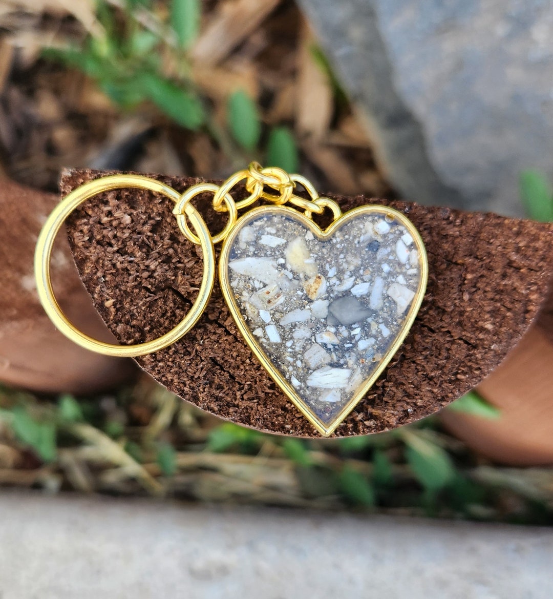 Pet Ash Keychain Heart, Custom Pet Ash Memorials, Resin Keepsakes, Pet ...