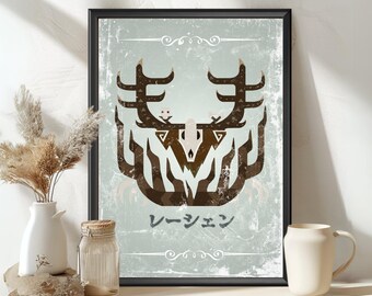 Leshen Monster Poster: MHW Hunter World Inspired Art - MH Print