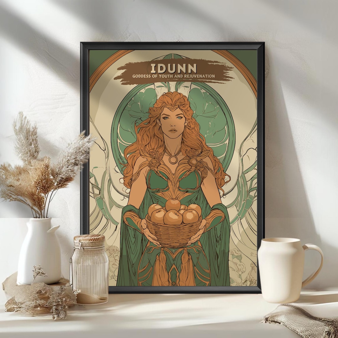 Idunn God Poster, Idunn Goddess, Idunn Norse Goddess, Norse Mythology ...