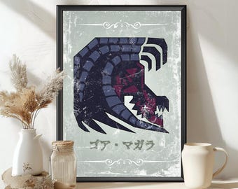 Gore Magala Monster Poster: MHW Hunter World Inspired Art - MH Print