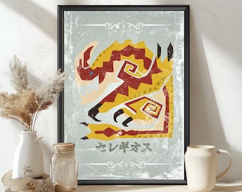 Seregios Monster Poster: MHW Hunter World Inspired Art - MH Print