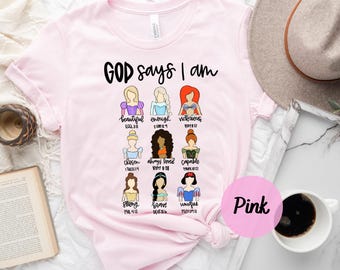 Disney Religious shirt,God Says I Am,Disney Princess Bible Verses,Faith Shirt, God says I am,Faith Gift Shirt,Disney Princess Shirt