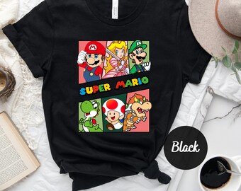 Nintendo Super Mario T-shirt Princess Peach Shirt Vintage Super Mario And Luigi Tee Mario Kid Shirt Nintendo Shirt Disneyland Vacation Trip